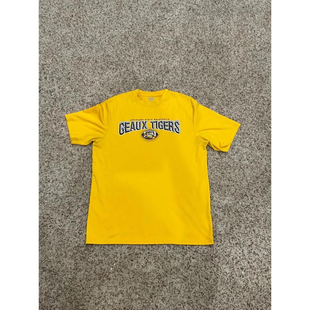 LSU TIGERS Yellow T-shirt Short Sleeve XL